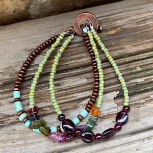 Bracelet handcrafted with semiprecious stones